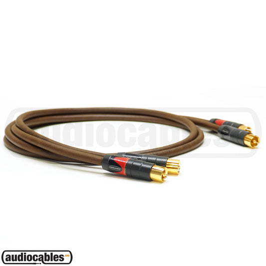 Belden 8402 RCA to RCA Hi Fi Interconnect Cable (Pair) w/ Gold Neutrik Connectors